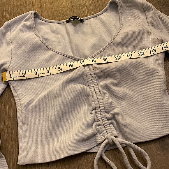 Fashion Nova • Blue “Cinch Me Down Top” 💙 - Picture 7 of 12